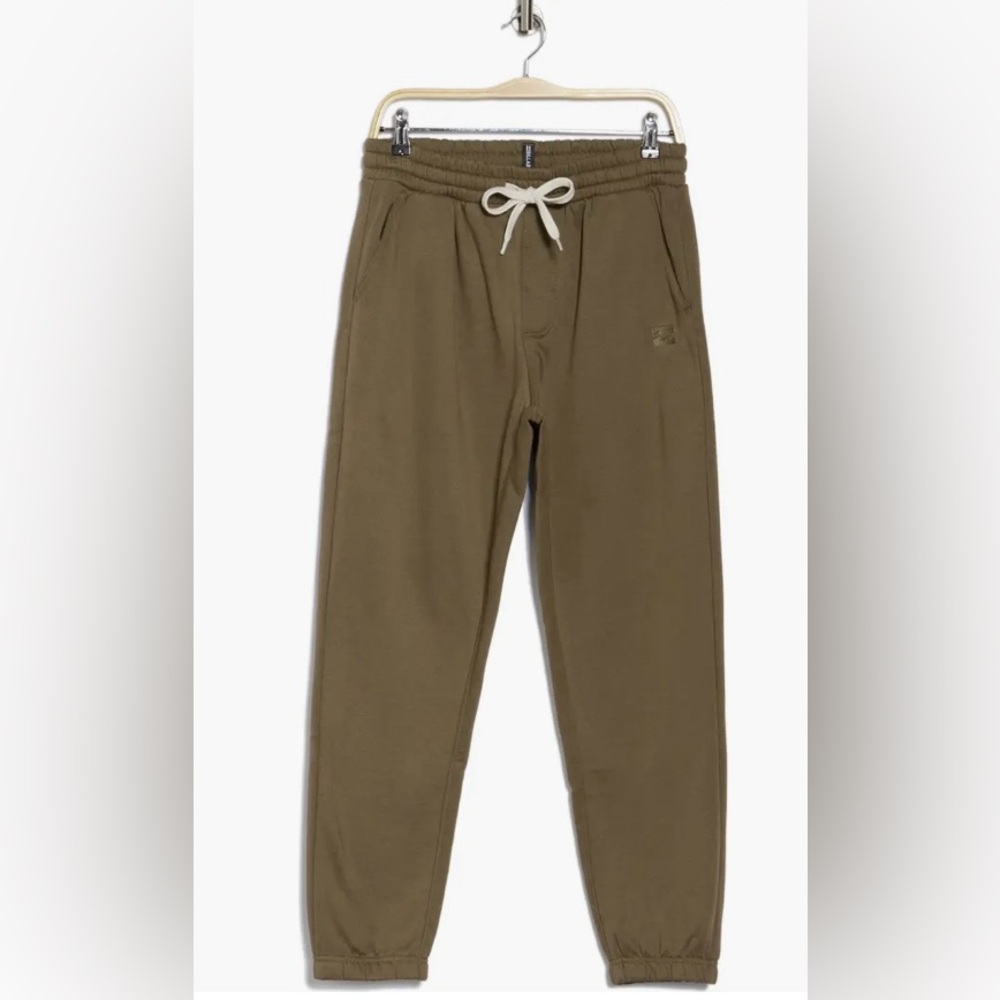 Billabong men’s Rhodes fleece sweatpants medium brown green